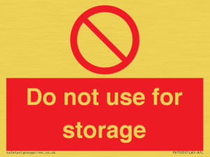 PV7505: Do not use for storage
