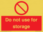 PV7505: Do not use for storage