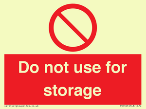 PV7505: Do not use for storage