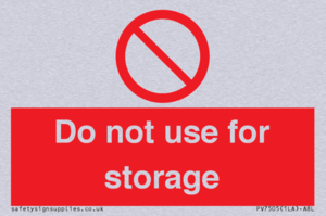 PV7505: Do not use for storage