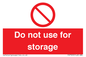 PV7505: Do not use for storage