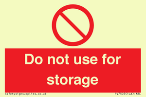 PV7505: Do not use for storage