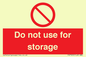 PV7505: Do not use for storage