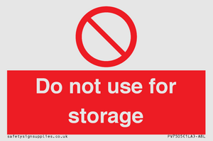 PV7505: Do not use for storage