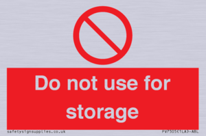 PV7505: Do not use for storage