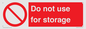PV7505: Do not use for storage