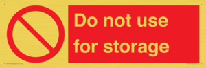 PV7505: Do not use for storage