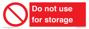 PV7505: Do not use for storage