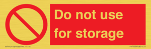 PV7505: Do not use for storage