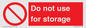 PV7505: Do not use for storage