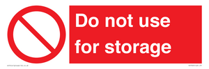 PV7505: Do not use for storage