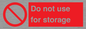 PV7505: Do not use for storage