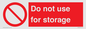 PV7505: Do not use for storage