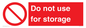 PV7505: Do not use for storage