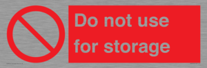 PV7505: Do not use for storage