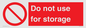 PV7505: Do not use for storage