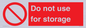 PV7505: Do not use for storage