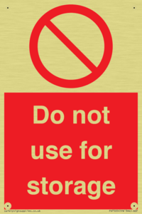 PV7505: Do not use for storage