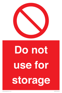 PV7505: Do not use for storage