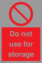 PV7505: Do not use for storage