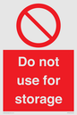 PV7505: Do not use for storage
