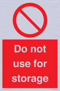 PV7505: Do not use for storage