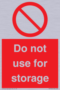 PV7505: Do not use for storage