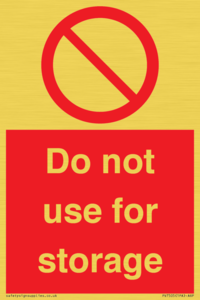 PV7505: Do not use for storage