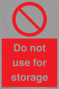 PV7505: Do not use for storage