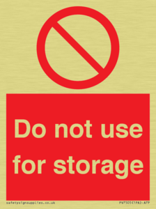 PV7505: Do not use for storage
