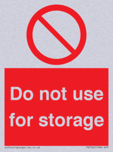 PV7505: Do not use for storage