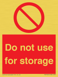 PV7505: Do not use for storage