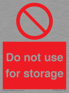 PV7505: Do not use for storage