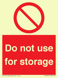 PV7505: Do not use for storage