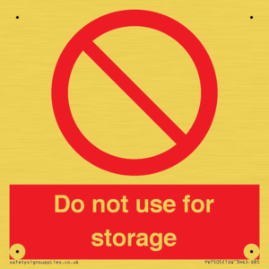 PV7505: Do not use for storage