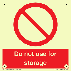 PV7505: Do not use for storage