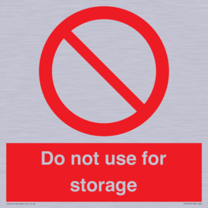 PV7505: Do not use for storage