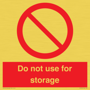 PV7505: Do not use for storage