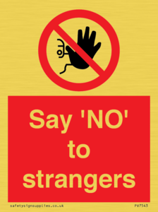 PV7543: Say 'NO' to strangers