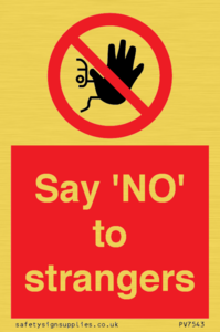 PV7543: Say 'NO' to strangers
