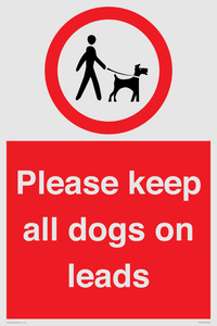 PV7553: Please keep all dogs on leads