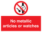 PV7613: No metallic articles or watches