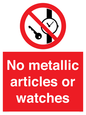 PV7613: No metallic articles or watches
