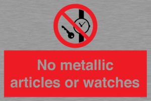 PV7613: No metallic articles or watches