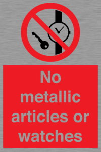 PV7613: No metallic articles or watches