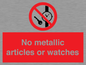 PV7613: No metallic articles or watches
