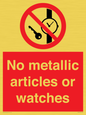 PV7613: No metallic articles or watches