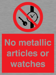 PV7613: No metallic articles or watches