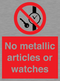 PV7613: No metallic articles or watches