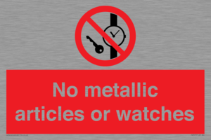 PV7613: No metallic articles or watches